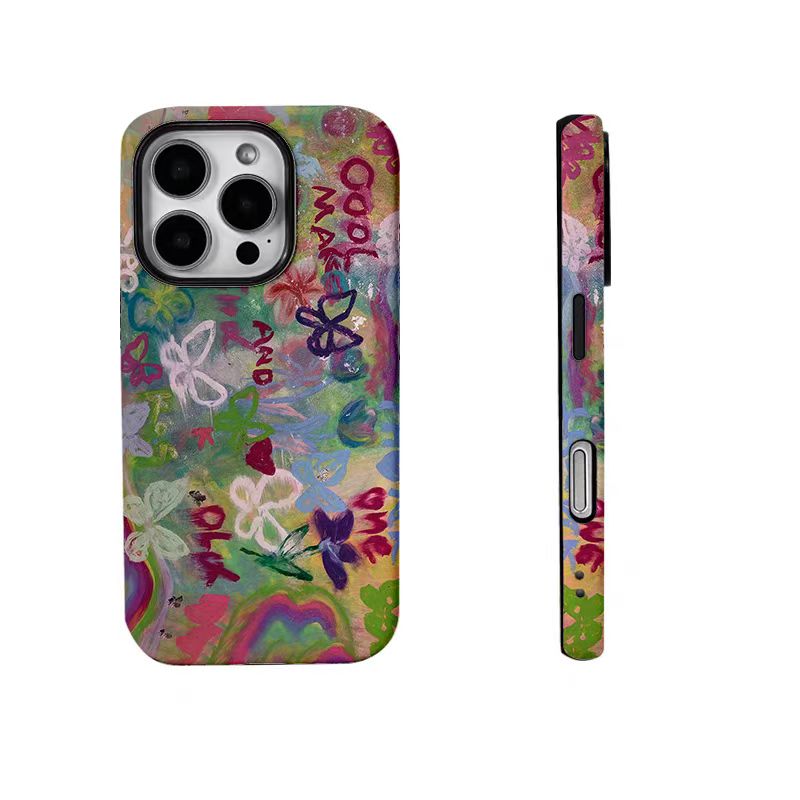 Shockproof Graffiti style Phone Case for iPhone 16/15/14