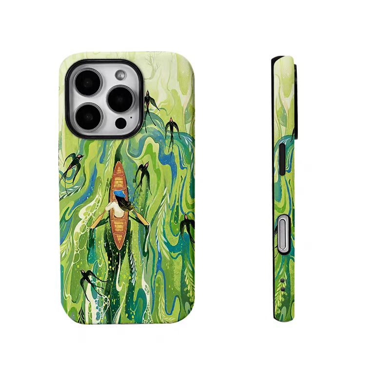 Shockproof oil painting style Phone Case for iPhone 16/15