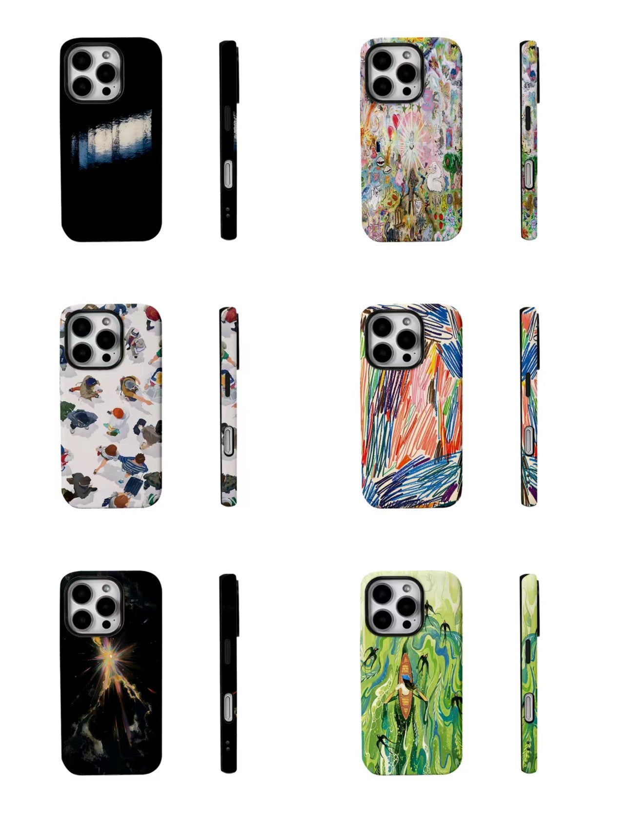 Shockproof oil painting style Phone Case for iPhone 16/15