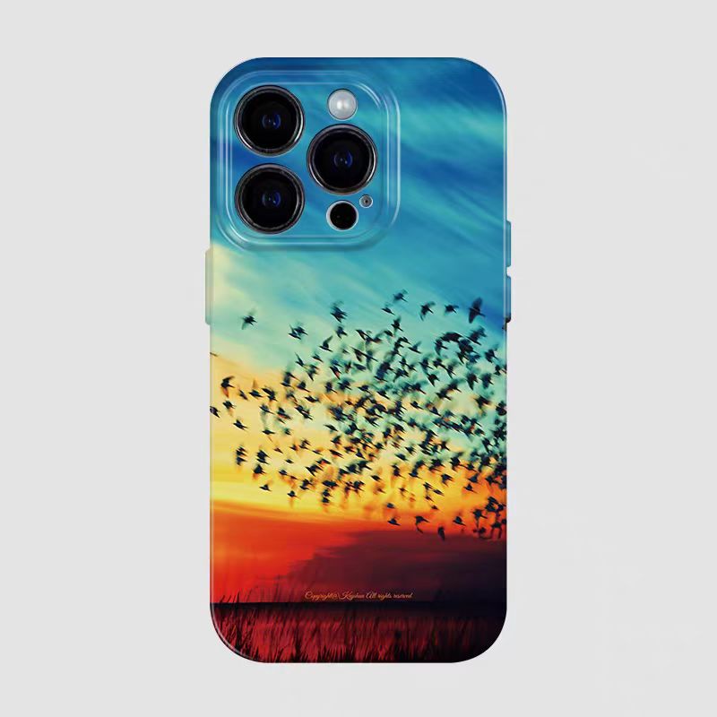 Shockproof oil painting style soft Phone Case for iPhone 16/15/14