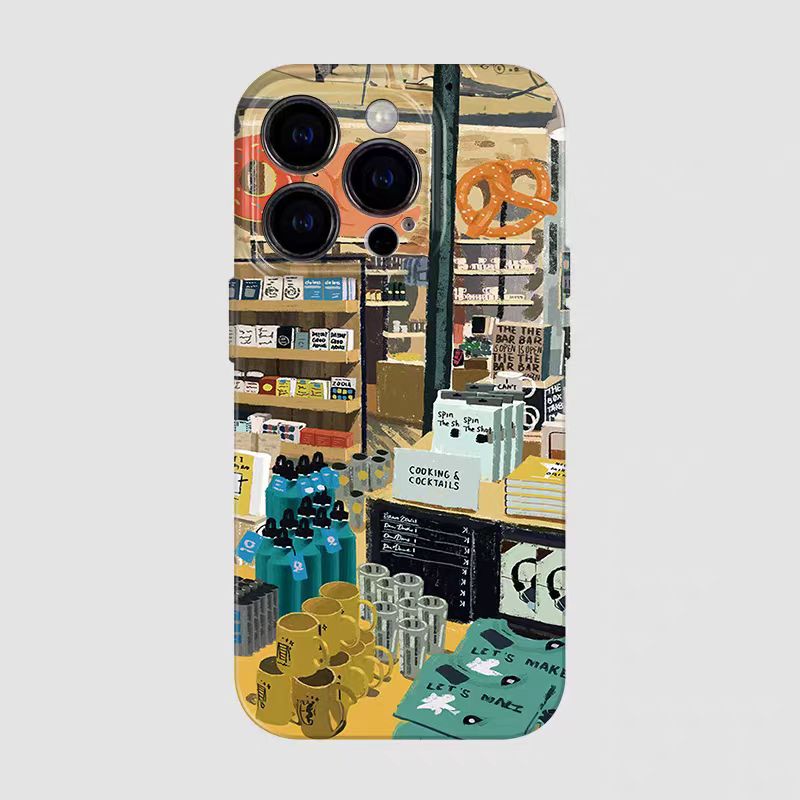 Shockproof oil painting style soft Phone Case for iPhone 16/15/14