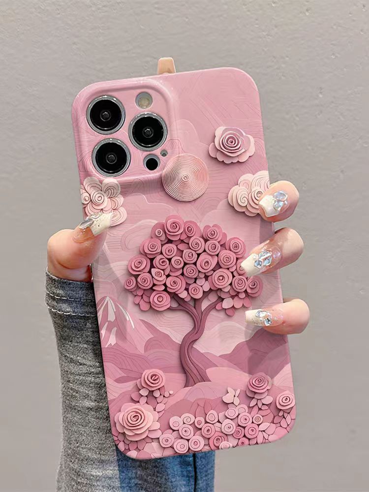 Shockproof oil painting style soft Phone Case for iPhone 16/15/14
