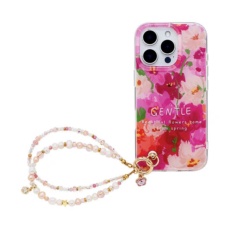 Shockproof Pearl Phone Chain Phone Case for iPhone 16/15/14