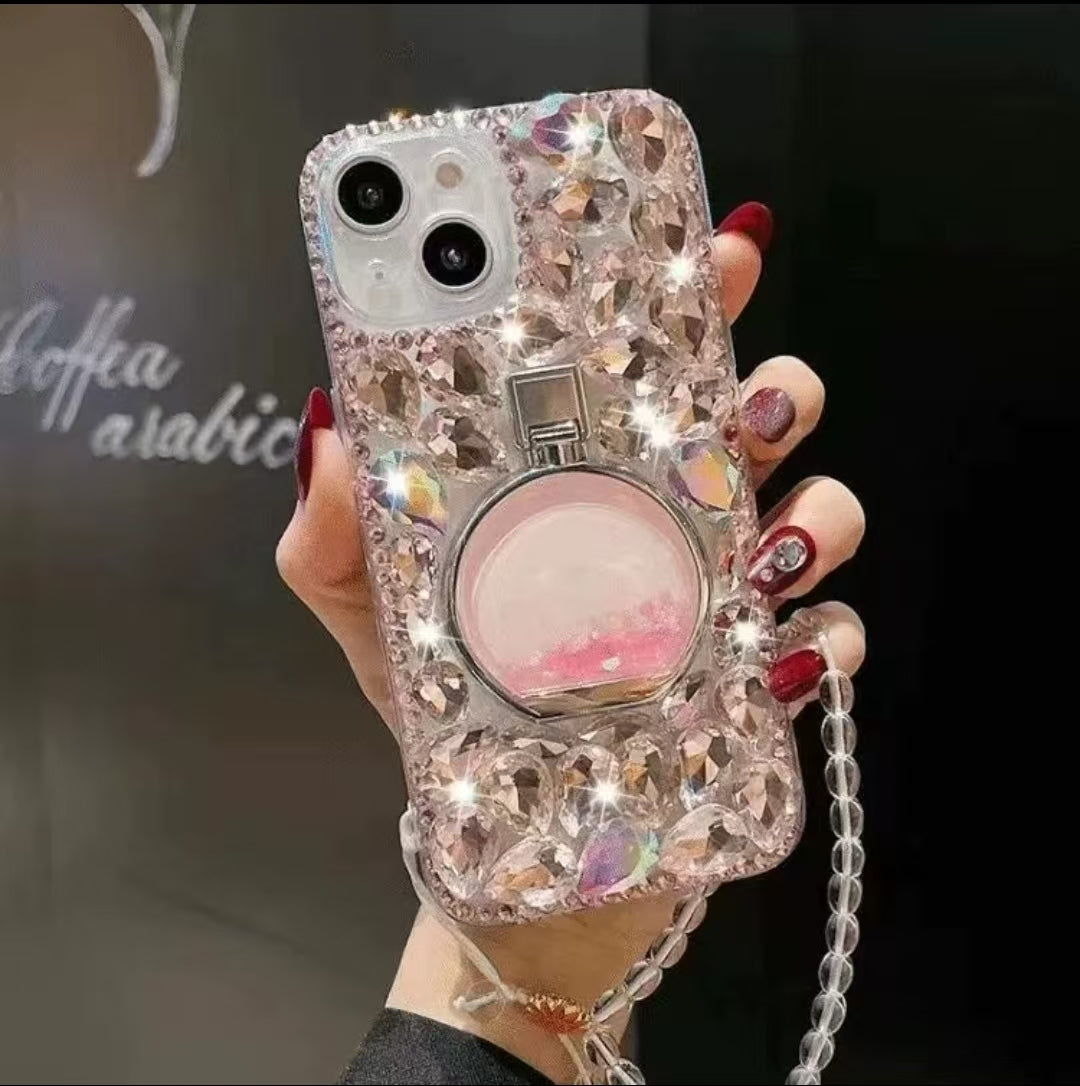 Shockproof Fashion Diamond Phone Holder iPhone case for iPhone 16/15/14/13/12/11