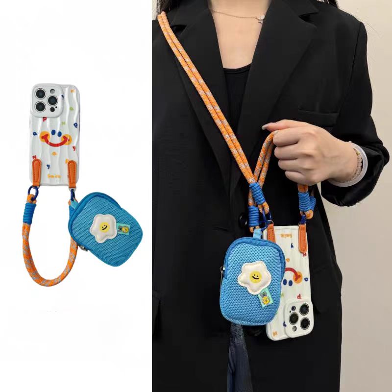 Shockproof Phone Chain Crossbody long chain with small bag Phone Case for iPhone 16/15/14