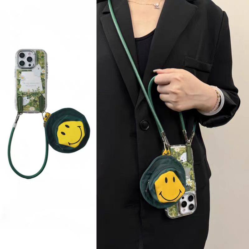Shockproof Phone Chain Crossbody long chain with small bag Phone Case for iPhone 16/15/14
