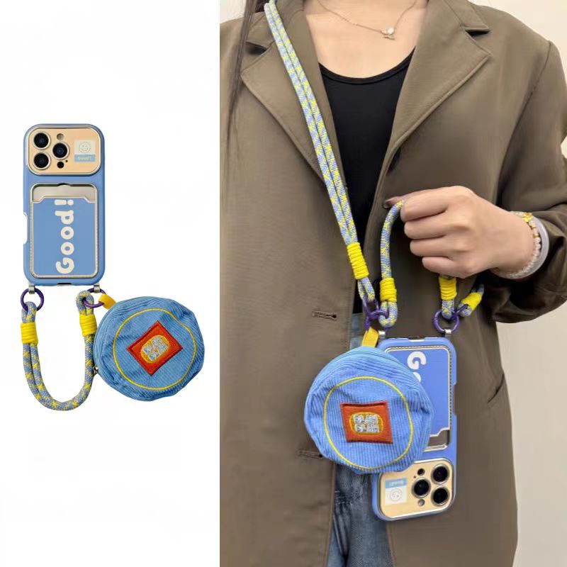 Shockproof Phone Chain Crossbody long chain with small bag Phone Case for iPhone 16/15/14