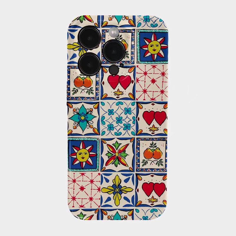 Shockproof Film material Plaid pattern soft Phone Case for iPhone 16/15/14/13