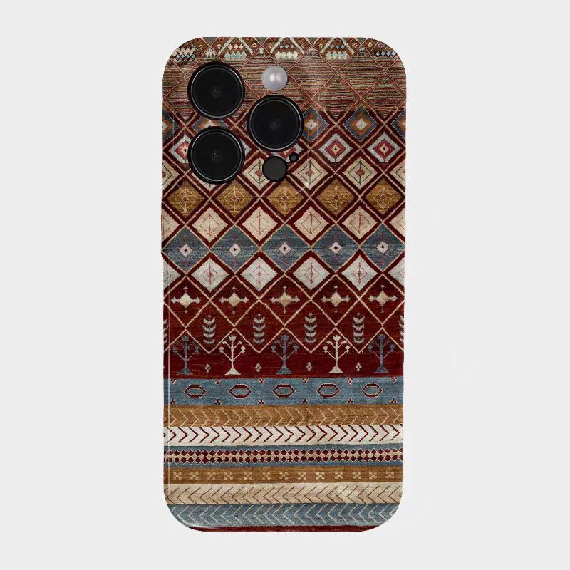 Shockproof Film material Plaid pattern soft Phone Case for iPhone 16/15/14/13