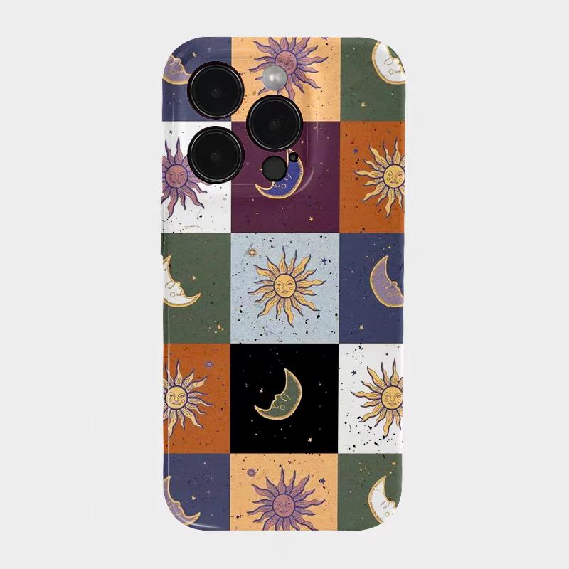 Shockproof Film material Plaid pattern soft Phone Case for iPhone 16/15/14/13