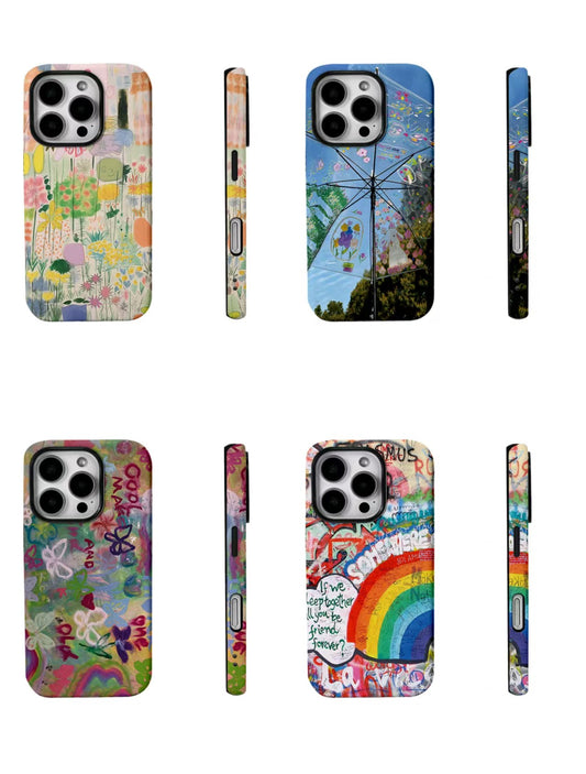 Shockproof Graffiti style Phone Case for iPhone 16/15/14