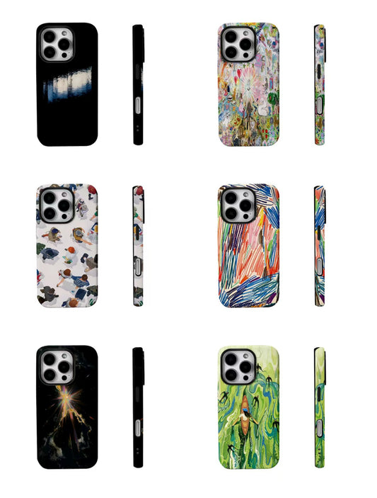 Shockproof oil painting style Phone Case for iPhone 16/15
