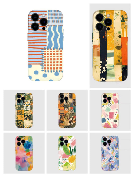 Shockproof Abstract pattern soft Phone Case for iPhone 16/15/14