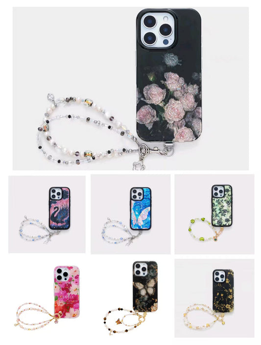 Shockproof Pearl Phone Chain Phone Case for iPhone 16/15/14