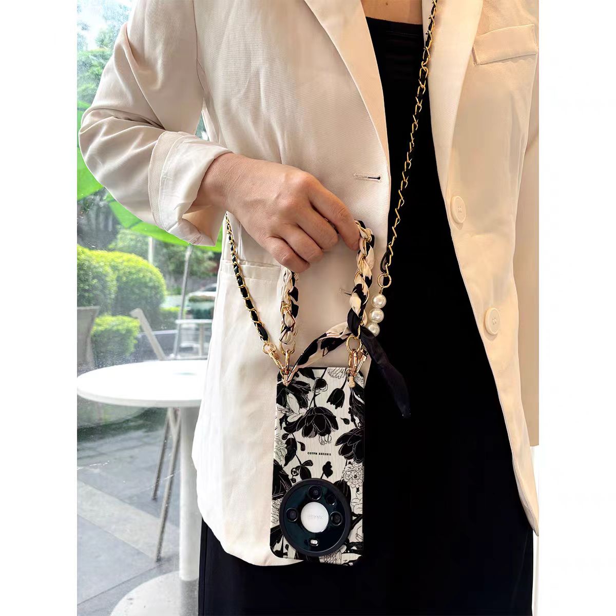 Shockproof Scarves Phone Chain Crossbody long chain Phone Case for iPhone 16/15/14/13